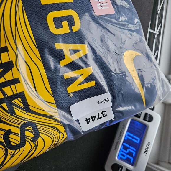 Nike University of Michigan Wolverines Hoodie Large Blue Yellow Polyester Size L - Picture 14 of 15